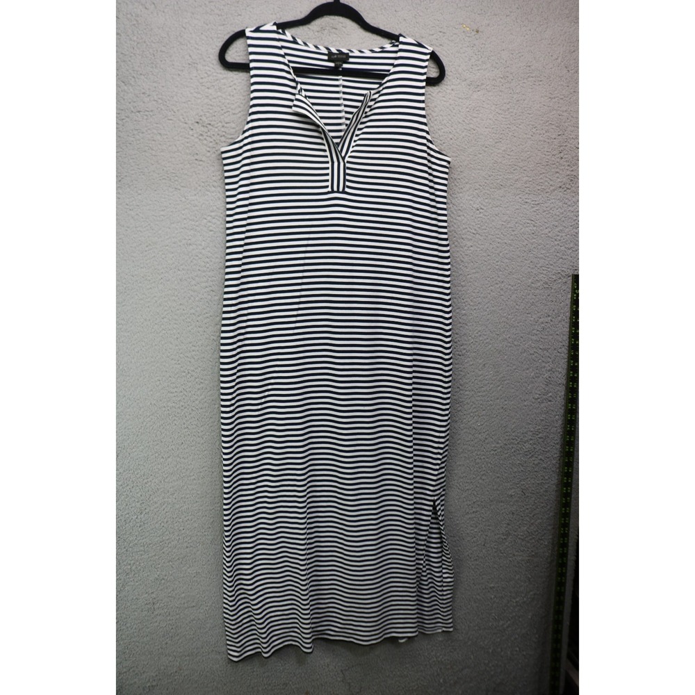 J. Jill Wearever Sleeveless Striped Maxi Dress-Small-Nautical-Beachy-Preppy
